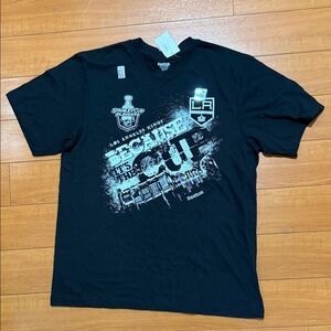 Reebok Black Graphic LA Kings Tee with White Accents
